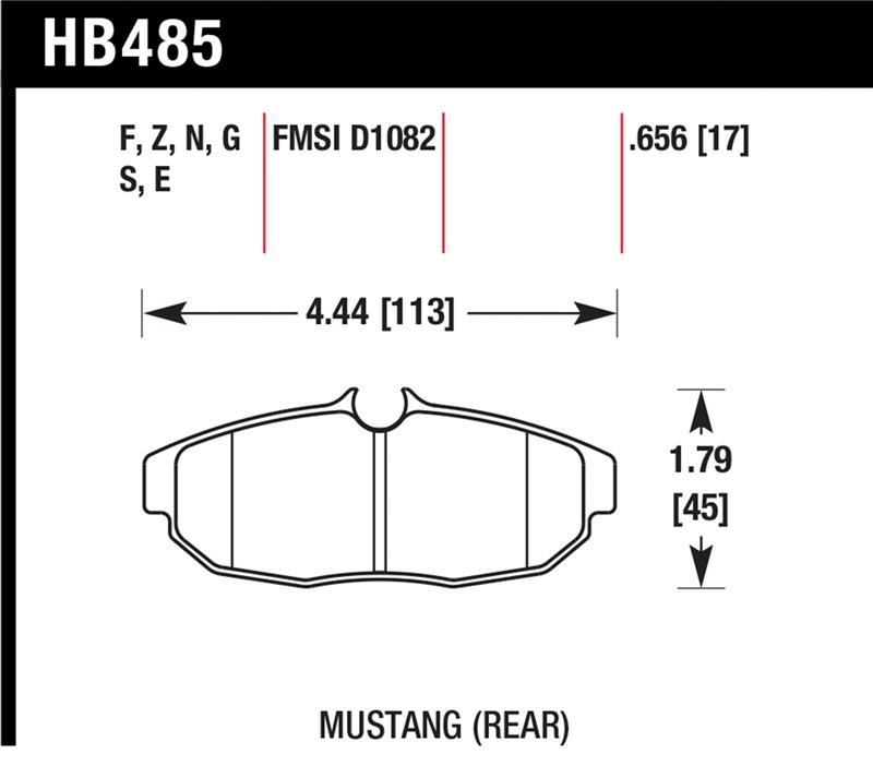 Ford GT Brake Pads - Rear - Hawk Performance - HT-10 - `05-`12